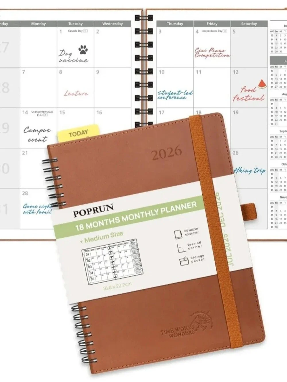 POPRUN 2026/2027 18-Month Monthly Planner